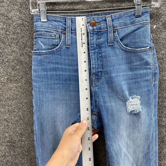Madewell Jeans Women 24 Plus Blue Denim Light Wash Curvy High Rise Skinny Casual - Picture 6 of 11